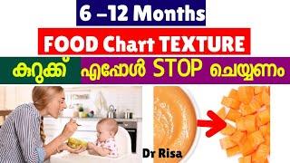 കുഞ്ഞ് കുറുക്ക് മാത്രം കഴിച്ചാൽ | Baby Food Chart Texture |6-12 Months Baby Food