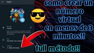 como crear un número virtual en menos de 3 minutos 2024