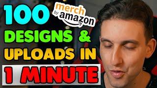 Design & Upload A 100 Designs A Minute To Merch By Amazon With Illustrator & Merch Ninja Automation