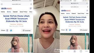 MENGGELAR PESTA ULANG TAHUN DI MASA PPKM SELEB TIKTOK TERANCAM DENDA 50JUTA‼️