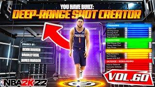 BEST DEEP RANGE SHOT CREATOR BUILD ON NBA 2K22! RARE BUILD SERIES VOL. 60