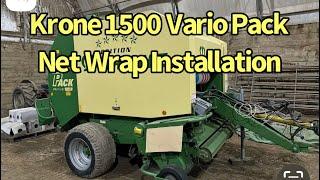 Net wrap Installation on a Krone 1500 Vario Pack