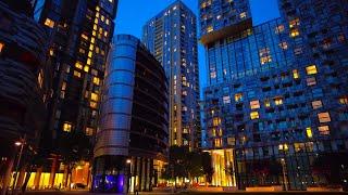 [4K] Canary Wharf at Twilight | London Walk