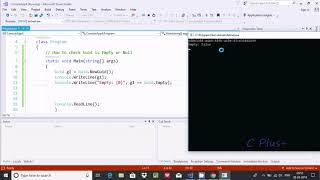 how to check GUID is NULL or Empty in C#