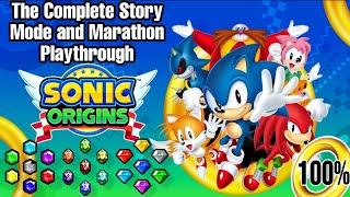 Sonic Origins - 100% Complete Story Mode in One Sitting (All Cutscenes, Emeralds, Time Stones)