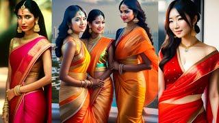 Asian Girls, Beautiful Indian Saree Girls- Desi Ai art nxt