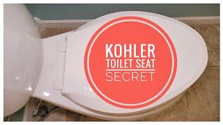 Kohler Toilet Seat Hidden Secret ---  Quick Disconnect with no Tools