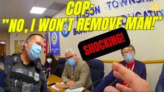 SHOCKER! Cop REFUSES Unlawful Order To REMOVE MAN for 1st AMENDMENT SPEECH!