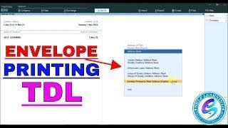 Envelope Module with Portrait and Landscape Setting Tally Prime ! Self Learning