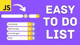 Build a Todo List App in HTML CSS JavaScript | EASY BEGINNER TUTORIAL