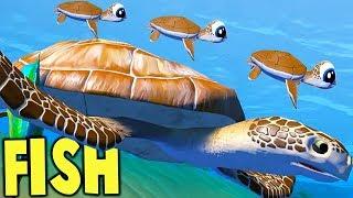Feed and Grow Fish - GIANT SEA TURTLE FAMILY, ANGLER FISH BABIES, HUGE UPDATE - Fish Feed Gameplay