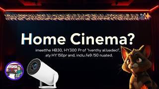 Experimente o Cinema EM CASA com o Mini Projetor HY300 Pro 4K