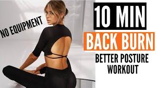 10 MIN. BACK BURN - stronger upper & lower back / better posture/ no more back pain | Mary Braun