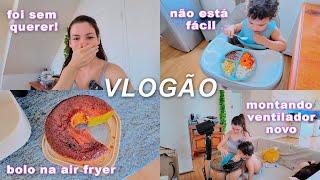 NÃO ACREDITO NO QUE FIZ, compramos um ventilador, bolo cenoura na air fryer & papo sobre educar bebê