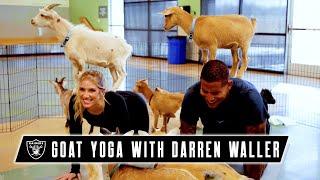 Darren Waller Tries Goat Yoga With Kristine Leahy | Raiders: Talk of the Nation | NFL