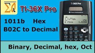 Texas Instruments  TI 36X Pro Binary decimal Hexadecimal Octal conversion