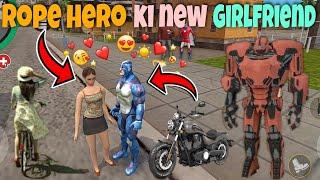 rope hero made a new girlfriend in rope hero vice town game | hindi | black spider 2.0