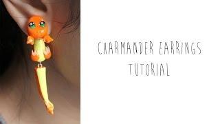 Charmander Pokemon Polymer Clay Earrings Tutorial