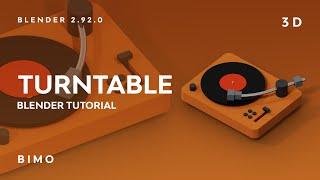 Tutorial Basic Blender 3D | How to create turntable music player