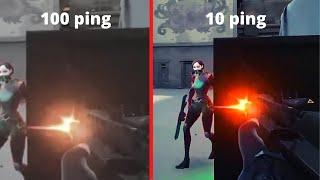 Valorant Ping - 1,000 VS 100 VS 10