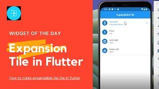 How to build expandable list tile in flutter using expansion list tile in flutter || ExpansionList