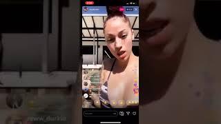 Danielle Bregoli in the pool half naked with friends
