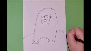 How to draw a Polar Bear | By my kid