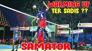 warming up volley ball samator terbaru - spike voli samator SAMSUL KOHAR BAYU SAMATOR