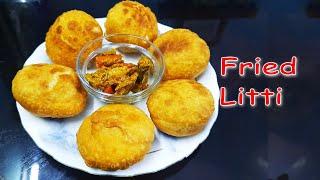 Fried Litti | Litti Recipe In Bengali | Food Vlog | Ha Ja Ba Ra La Channel |