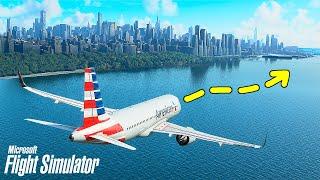 Повторил АВАРИЙНУЮ ПОСАДКУ НА ГУДЗОН в Нью-Йорке! - Microsoft Flight Simulator 2020