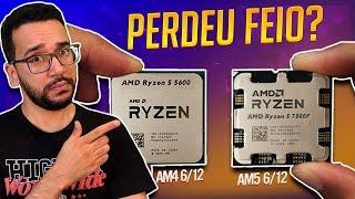 ENVELHECEU MAL? R5 6/12 AM4 VS R5 6/12 AM5 - RYZEN 5 5600 VS RYZEN 5 7500F