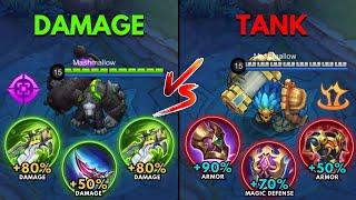 Grock Damage Build vs Grock Tank Build