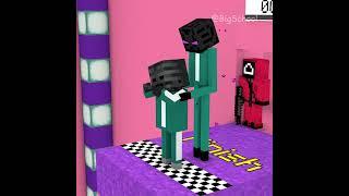 When HACKER v.s ENDERMAN Plays Squid Game Glass Bridge |  Minecraft Animations