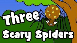 Three Scary Spiders | Halloween Songs for Kids