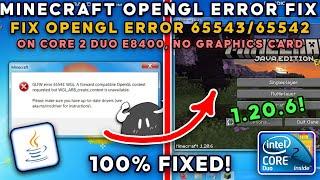 Minecraft OpenGL Error FIX 100% on ANY launcher (1.20.6) Low end pc, NO GPU