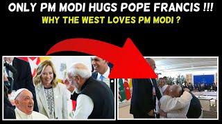 Pm Modi Hugs And Greets Pope Francis At G7 Summit In Italy | Almas Jacob