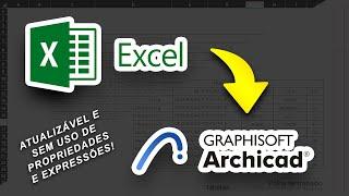 Importar Excel no Archicad - Sem usar mapas e propriedades!