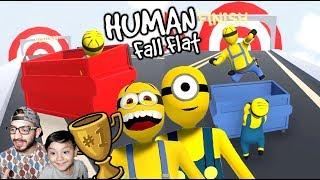 Los Minions en Mundo de Plastilina | Aventuras en Human Fall Flat | Juegos Karim Juega