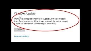 حل مشكلة عدم تحديث ويندوز windows update error 0x80070422 in windows 10
