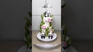 panda cake design #panda #trending #youtube #cake #birthday #status #birthdaycake  #shorts