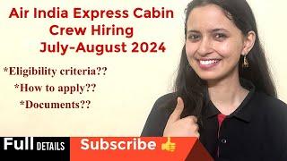Air India Express hiring cabin crew | Air India Express interview | cabin crew | Flight attendant ️