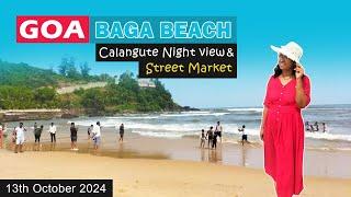 Goa Famous Baga Beach|| Beach Shacks & Night Market || Goa Night Life || North Goa Beaches