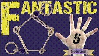 Solution for Fantastic Five from Puzzle Master Wire Puzzles