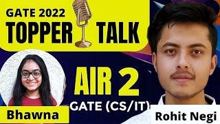 AIR-2 | Bhawna Chelani | GATE CSE 2022 Honest Interview