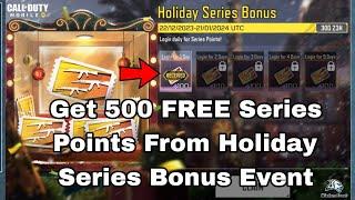 Get 500 FREE Series Points From Holiday Series Bonus Event Cod Mobile 2023
