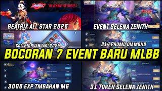 BOCORAN 7 EVENT GRATISAN MOBILE LEGENDS ! PROMO DIAMOND, SELENA ZENITH, SKIN BEATRIX ALL STAR 2025