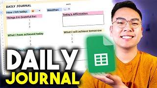 Google Sheets DAILY JOURNAL for your DAILY Reflections! *TUTORIAL*