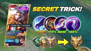 LANCELOT NEW SECRET BUILD TRICK TUTORIAL TO RANK UP FASTER!! | PLAY LANCELOT LIKE A PRO 2024!! MLBB