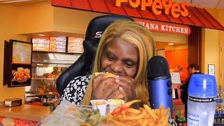 Popeyes Got The Best Fries Lets Eat ASMR Eating Sounds