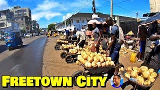 WALKAROUND FREETOWN CITY DOWNTOWN  Vlog 2022 - Explore With Triple-A